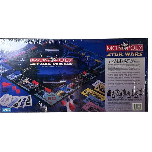 Vintage 1997 new star wars classic trilogy edition monopoly - Picture 2 of 6